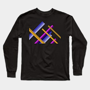 Leading lines black background Long Sleeve T-Shirt